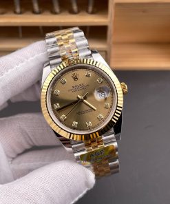 Alternative view of Rolex-Datejust 126333 41mm Jubilee Yellow Gold/Steel Chamepagn Dial Diamond Markers ARF DD3235 Automatic(Tungsten Heavy Version)