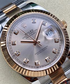 Alternative view of Rolex-Datejust 126331 41mm Oyster Rose Gold/Steel Sundust Dial Diamonds Markers Clean DD3235 Automatic