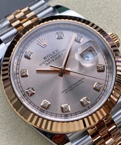 Alternative view of Rolex-Datejust 126331 41mm Jubilee Rose Gold/Steel Sundust Dial Diamonds Markers Clean DD3235 Automatic