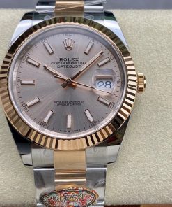 Rolex-Datejust 126331 41mm Oyster Rose Gold/Steel Sundust(Pink) Dial Stick Markers Clean DD3235 Automatic