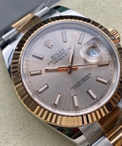 Alternative view of Rolex-Datejust 126331 41mm Oyster Rose Gold/Steel Sundust(Pink) Dial Stick Markers Clean DD3235 Automatic