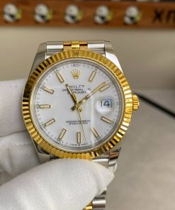 Alternative view of Rolex-Datejust 126333 41mm Jubilee Yellow Gold/Steel White Dial Stick Markers Clean DD3235 Automatic
