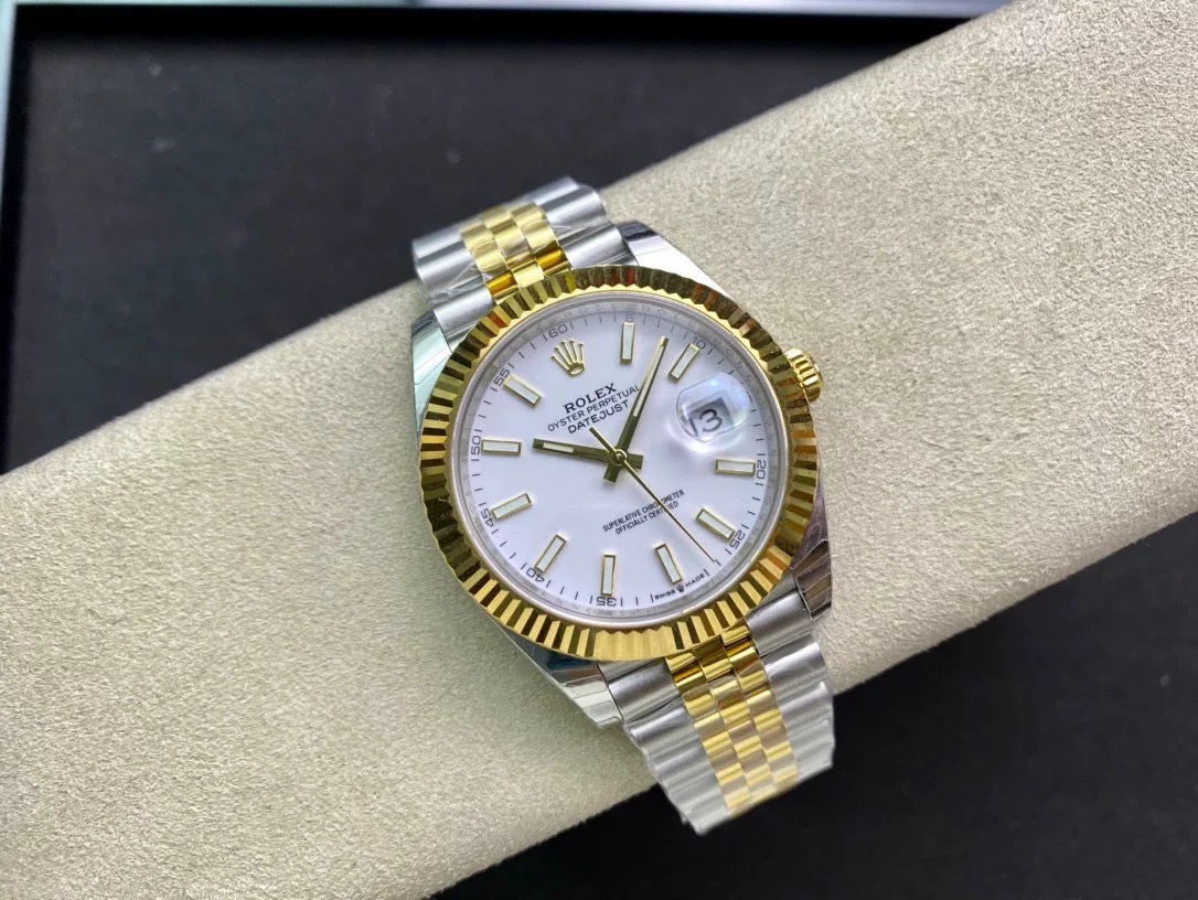 Rolex-Datejust 126333 41mm Jubilee Yellow Gold/Steel White Dial Stick Markers Clean DD3235 Automatic - Image 13