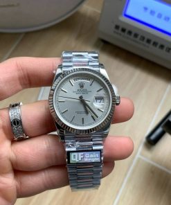 Alternative view of Rolex-DayDate 128239 36mm President Stainless Steel/Steel Silver Dial Stick Markers QF A2836 Automatic(Gain Weight)