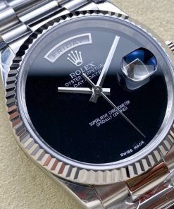 Alternative view of Rolex-DayDate 18039 36mm President Stainless Steel/Steel Black Onyx Dial Arabic Date 8+F VR3255 Automatic