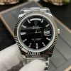 Rolex-DayDate 228236 40mm President Stainless Steel/Steel Black Dial Baguette Diamonds Markers GMF VR3255 V2 Automatic