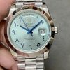Rolex-DayDate 228236 40mm President Stainless Steel/Steel Ice Blue Dial Middle East Arabic Numeral Markers GMF VR3255 V2 Automatic