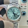 Rolex-DayDate 228236 40mm President Stainless Steel/Steel Ice Blue Dial Middle East Arabic Numeral Markers QF VR3255 Automatic(Gain Weight)