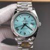 Rolex-DayDate 228236 40mm President Stainless Steel/Steel Tiffany Blue Dial Stick Markers ARF VR3255 Automatic(Gain Weight)