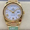 Rolex-DayDate 228238 40mm President Yellow Gold White Dial Stick Markers ARF VR3255 V2 Automatic(Gain Weight)