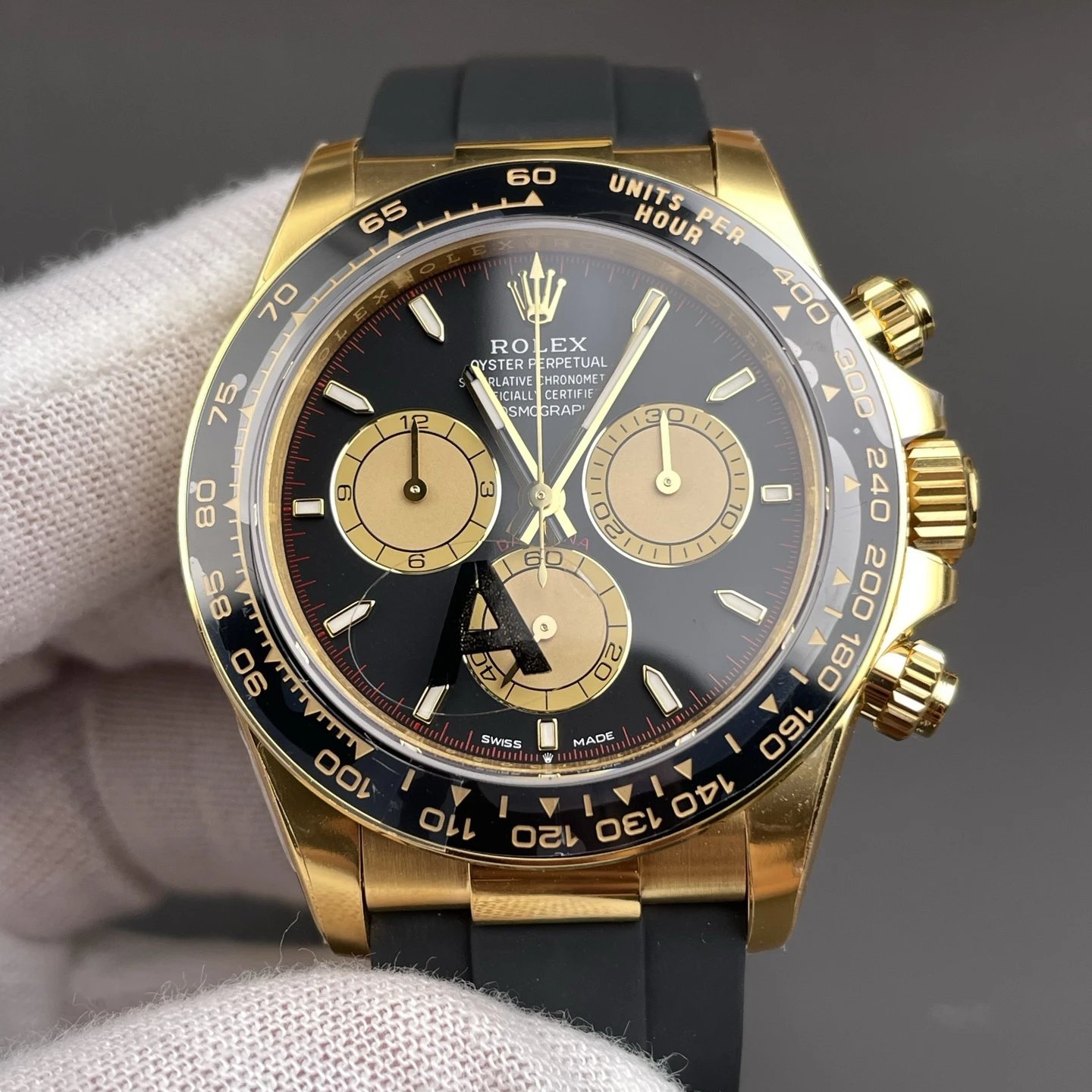 Rolex-Daytona 126518 40mm Yellow Gold/Rubber Black Dial Stick Markers VSF V2 DD4131 Automatic(Gain Weight)