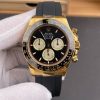 Rolex-Daytona 126518 40mm Yellow Gold/Rubber Black/Gold Dial Stick Markers QF V10 SH4131 Automatic(Gain Weight)