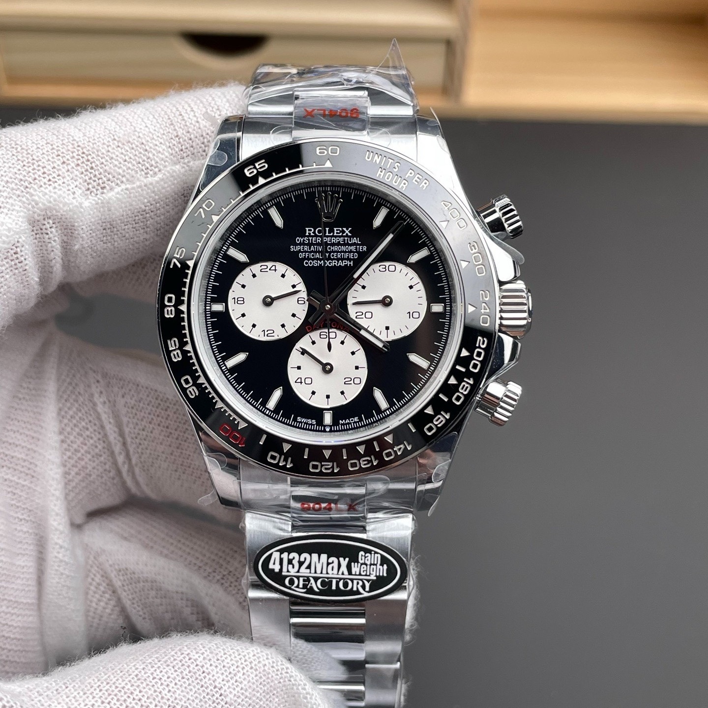 Rolex-Daytona 126529 40mm Le Mans Stainless Steel/Steel Black Dial Stick Markers QF V9 JH4132 Automatic(Free Sprung)