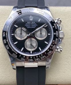 Rolex-Daytona 126519 40mm Stainless Steel/Rubber Black/Grey Dial Stick Markers QF V10 SH4131 Automatic (Gain Weight)