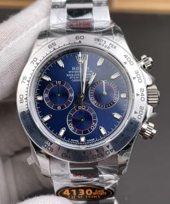 Rolex-Daytona 116509 40mm Stainless Steel/Steel Blue Dial Stick Markers QF V3 SH4130 Automatic (Gain Weight)