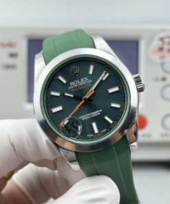Alternative view of Rolex-Milgauss 116400GV 40mm Stainless Steel/Rubber Green Dial Stick Markers VSF VS3131 Automatic