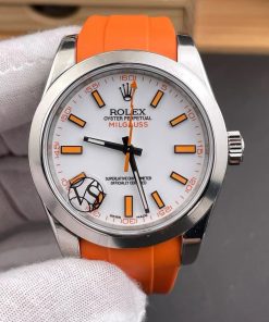 Rolex-Milgauss 116400GV 40mm Stainless Steel/Rubber White Dial Stick Markers VSF VR3131 Automatic