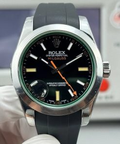 Rolex-Milgauss 116400GV 40mm Stainless Steel/Rubber Black Dial Stick Markers VSF VR3131 Automatic