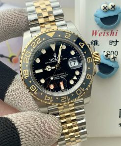 Alternative view of Rolex-GMT Master II 126713 Jubilee 40mm Stainless Steel/Yellow Gold Black Dial Round Markers VSF V3 DD3285 Automatic(Gain Weight)