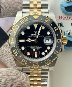 Rolex-GMT Master II 126713 Jubilee 40mm Stainless Steel/Yellow Gold Black Dial Round Markers VSF V3 DD3285 Automatic(Gain Weight)