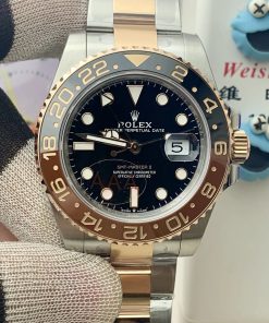 Rolex-GMT Master II 126711 CHNR Rootbeer Oyster 40mm Stainless Steel/Rose Gold Black Dial Round Markers VSF V3 DD3285 Automatic(Gain Weight)