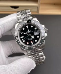 Alternative view of Rolex-GMT Master II 126710 Bruce Wayne 40mm Jubilee Stainless Steel/Steel Black Dial Round Markers VSF DD3285 Automatic