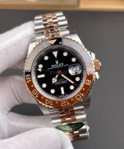 Alternative view of Rolex-GMT Master II 126711 CHNR Rootbeer 40mm Jubilee Stainless Steel/Rose Gold Black Dial Round Markers ARF V3 DD3285 Automatic