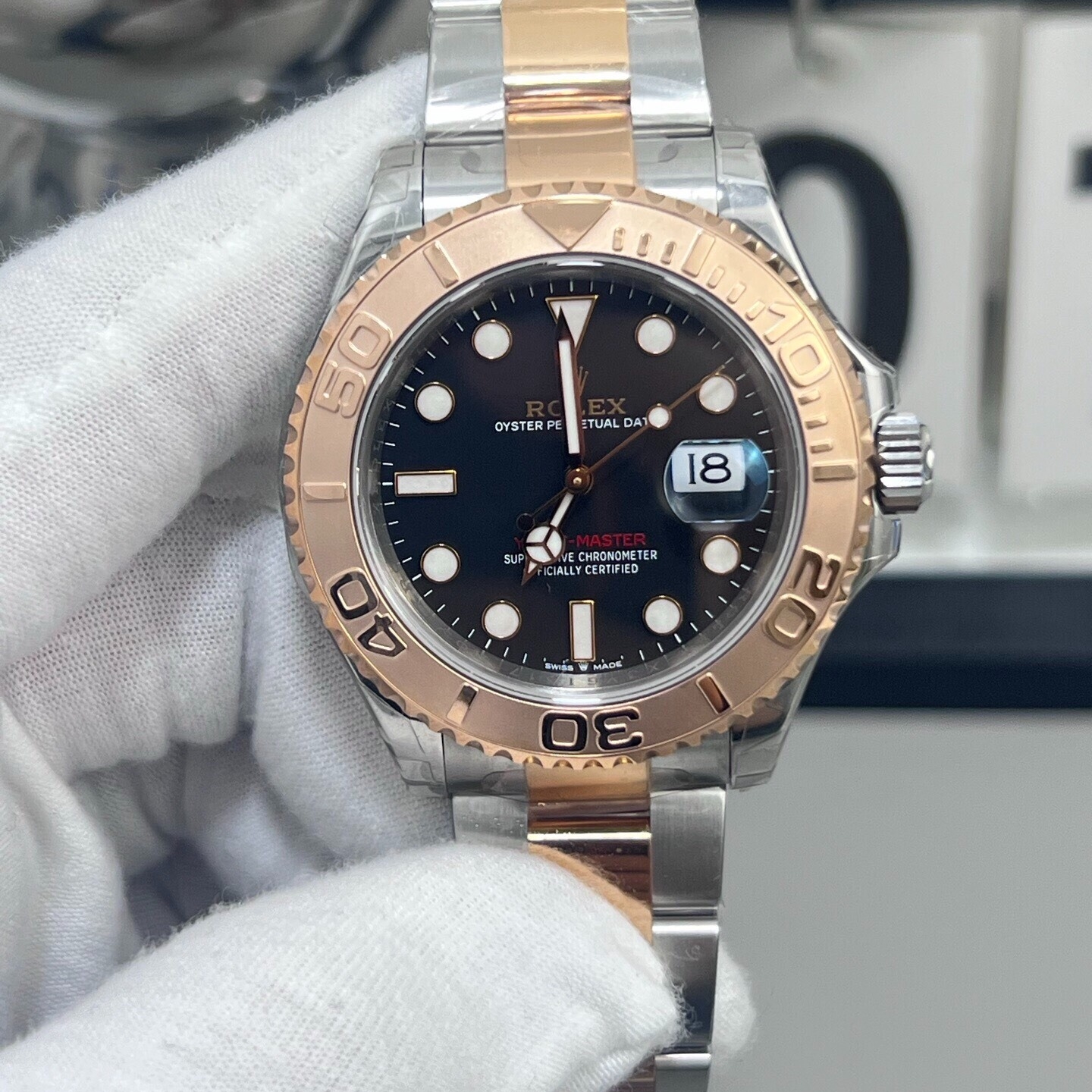 Rolex-Yacht-Master 126621 40mm Stainless Steel/Steel Brown Dial Dot Markers VSF DD3235 Automatic