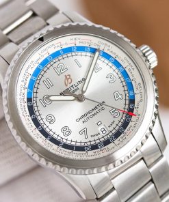 Alternative view of Breitling-Aviator 8 41mm Stainless Steel/Steel Silver Dial Numeral Markers BLSF A2824 Automatic