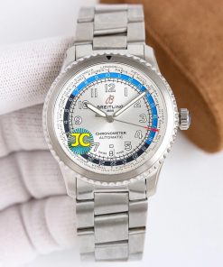 Breitling-Aviator 8 41mm Stainless Steel/Steel Silver Dial Numeral Markers BLSF A2824 Automatic