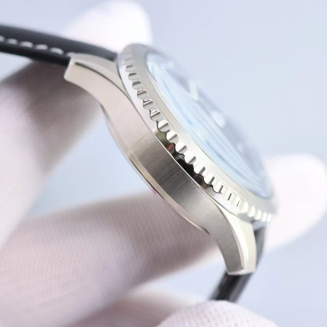 Breitling-Aviator 8 41mm Stainless Steel/Leather Blue Dial Numeral Markers BLSF A2824 Automatic - Image 7