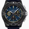 Breitling-Avenger B01 Night Mission Dust Devils Chronograph 45mm DLC/Titanium/Steel Blue Dial Stick Markers BLSF Cal.01 Automatic