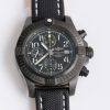 Breitling-Avenger B01 Night Chronograph 45mm DLC/Titanium/Nylon Black Dial Numeral Markers GF A7750 Automatic