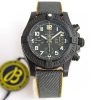 Breitling-Avenger Hurricane Chronograph 45mm Carbon/Nylon(Green) Black Dial Numeral Markers GF A7750 Automatic