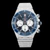 Breitling-Super Chronomat B01 Chronograph 44MM Stainless Steel/Steel Blue Dial Stick Markers TF A7750 Automatic