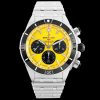 Breitling-Super Chronomat B01 Chronograph 44MM Stainless Steel/Steel Yellow Dial Stick Markers TF A7750 Automatic